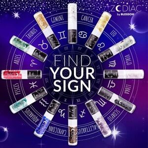 Zodiac by Blossom Roll On Lip Gloss with Real Crystals